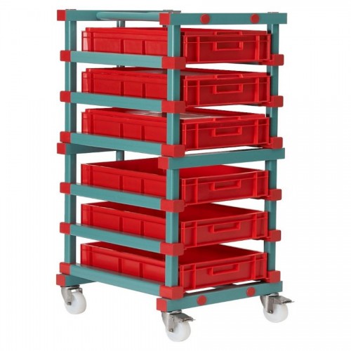 Chariot à glissières 9 niveaux, pour bacs L 600 x P 400 x H 120 mm Chariot à glissières 9 niveaux, pour bacs L 600 x P 400 x H 120 mm