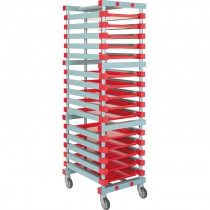 Chariot à glissières 2 colonnes, 5 niveaux, pour bacs 2 x 220 mm et 3 x 120 mm