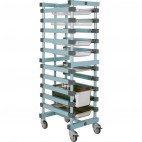 Chariot à glissières 1x10 niveaux, pour plateaux GN 1/1 et GN 1/2