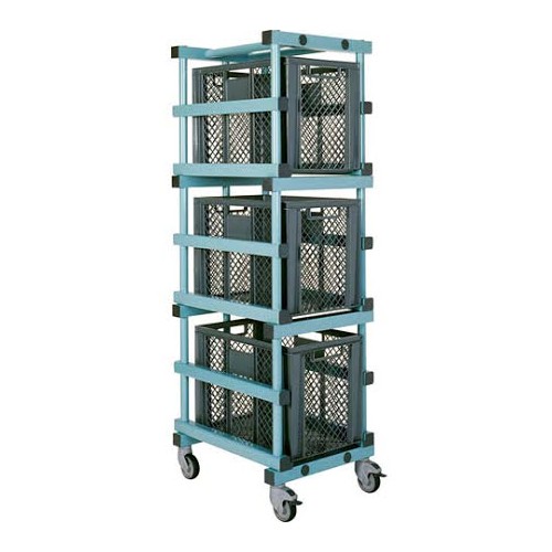 Chariot équipements porte bacs, 3 niveaux, capacité 3 bacs Chariot équipements porte bacs, 3 niveaux, capacité 3 bacs