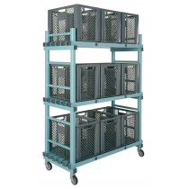 Chariot équipement porte bacs, capacité 9 bacs
