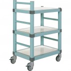 Chariot de service 2 niveaux, pour plateaux ABS 60 x 40 mm