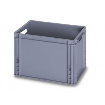 Bacs, fonds et parois pleins, gris, L 600 x P 400 mm