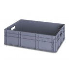 Bacs, fonds et parois pleins, gris, L 800 x P 600 mm