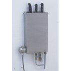 Bac de désinfection chauffant, en acier inoxydable, L 340 x P 100 x H 715 mm