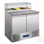 Saladette pizza vitrée, 3 portes, 350 L