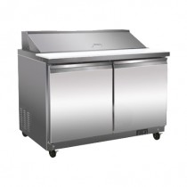 Saladette saladette réfrigérée, 2 portes, 12 bacs 1/6