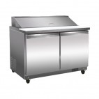 Saladette saladette réfrigérée, 2 portes, 12 bacs 1/6