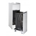 Poubelle snack 110 litres, L 444 x P 480 x H 1236 mm