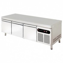 Soubassement réfrigéré, froid positif, profondeur 600 mm, 3 tiroirs, 210 L