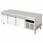 Soubassement réfrigéré, froid positif, profondeur 600 mm, 3 tiroirs, 210 L