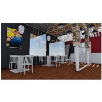 Mur de séparation recyclable, 2000 x1500 mm, PVC transparent