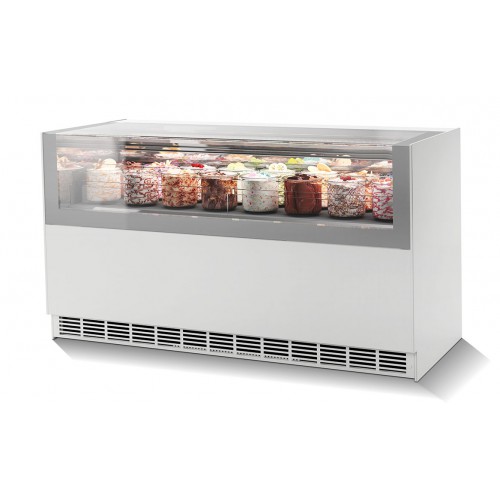 Vitrine à glace, Oneshow Free 120, capacité 10 bacs ronds de 3 L Vitrine à glace, Oneshow Free 120, capacité 10 bacs ronds de 3 L