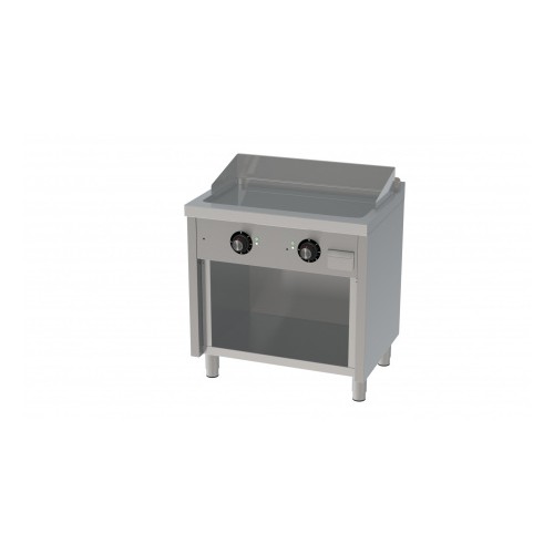 Fry-top électrique, série 600, revêtement chromé, L 800 mm, sur placard Fry-top électrique, série 600, revêtement chromé, L 800 mm, sur placard