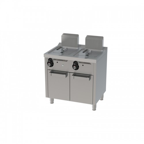 Friteuse à gaz, 8L + 8 L, série 600, sur placard Friteuse à gaz, 8L + 8 L, série 600, sur placard