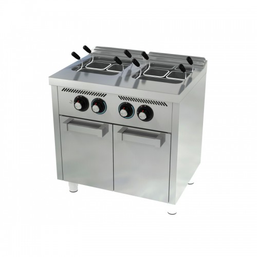 Cuiseur à pâtes à gaz, 25 L + 25 L, série 600, sur placard Cuiseur à pâtes à gaz, 25 L + 25 L, série 600, sur placard