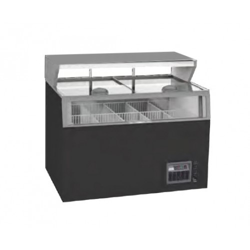 Vitrine de congélation, élément bas, conservateurs coffres vitré, 470 L