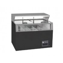 Vitrine de congélation, élément bas, conservateurs coffres vitré, 470 L