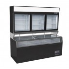 Vitrine de congélation, élément bas, conservateurs coffres vitré, 470 L