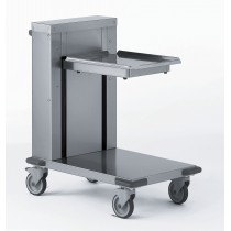Chariot à plateaux à niveau constant, en acier inoxydable, plate-forme 540 x 380 mm