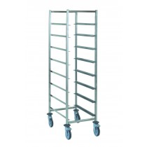 Chariot à 8 niveaux horizontaux pour casiers à vaisselle, acier inoxydable, P 630 mm