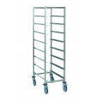 Chariot à 8 niveaux horizontaux pour casiers à vaisselle, acier inoxydable, P 630 mm