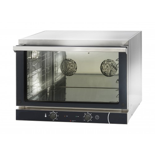 Four à convection électromécanique 3 niveaux inox capacité 3 x (600x400) 3,15 kW Four à convection électromécanique 3 niveaux inox capacité 3 x (600x400) 3,15 kW
