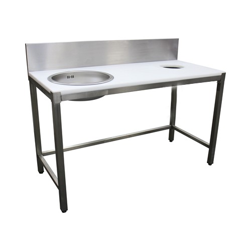 Combiné de préparation poisson, TVO + 2 bacs, sans tiroir de récup, L 1900 x P 600 x H 850 mm Combiné de préparation poisson, TVO + 2 bacs, sans tiroir de récup, L 1900 x P 600 x H 850 mm