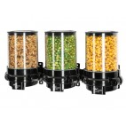 Distributeur d'aliments bilogiques et secs, Multi-X, mural, 3 conteneurs, gamme professionnel, 3 x 1,5 L