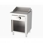 Fry-top à gaz, série 600, acier rectifié, L 600 mm, sur placard
