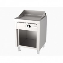 Fry-top à gaz, série 600, acier rectifié, L 600 mm, sur placard