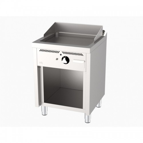 Fry-top à gaz, série 600, revêtement chromé, L 600 mm, sur placard Fry-top à gaz, série 600, revêtement chromé, L 600 mm, sur placard