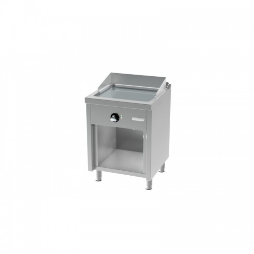 Fry-top électrique, série 600, revêtement chromé, L 600 mm, sur placard Fry-top électrique, série 600, revêtement chromé, L 600 mm, sur placard