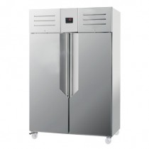 Armoire réfrigérée glissières embouties négqtive, gamme HYBRID GN 2/1, 2 portes, 1400 L