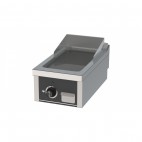 Fry-top à gaz série 750 acier rectifié L 400 mm à poser