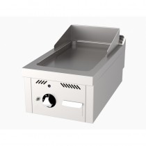 Fry-top à gaz, série 750, revêtement chromé, L 400 mm, à poser