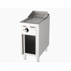 Fry-top à gaz, série 750, acier rectifié, L 400 mm, sur placard