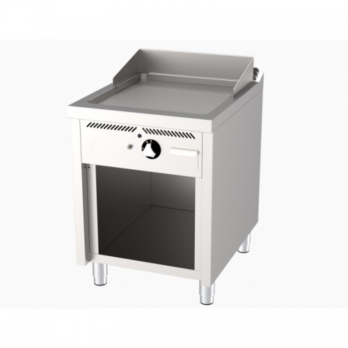 Fry-top à gaz, série 750, acier rectifié, L 600 mm, sur placard Fry-top à gaz, série 750, acier rectifié, L 600 mm, sur placard