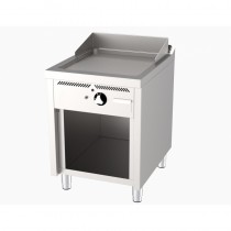 Fry-top à gaz, série 750, acier rectifié, L 600 mm, sur placard