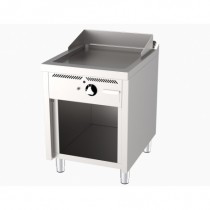 Fry-top à gaz, série 750, revêtement chromé, L 600 mm, sur placard