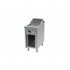 Fry-top électrique, série 750, acier rectifié, L 400 mm, sur placard