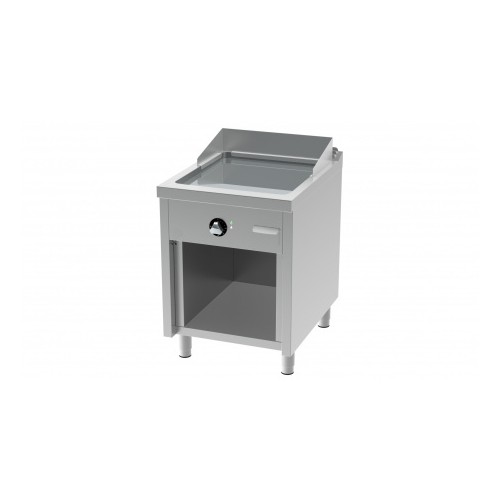 Fry-top électrique, série 750, revêtement chromé, L 600 mm, sur placard Fry-top électrique, série 750, revêtement chromé, L 600 mm, sur placard