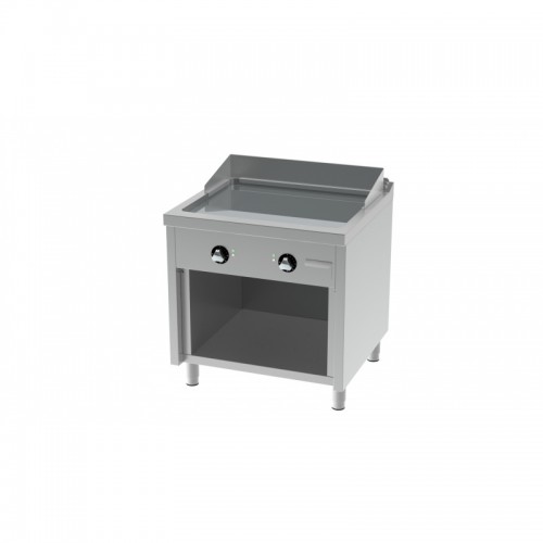 Fry-top électrique, série 750, revêtement chromé, L 800 mm, sur placard Fry-top électrique, série 750, revêtement chromé, L 800 mm, sur placard