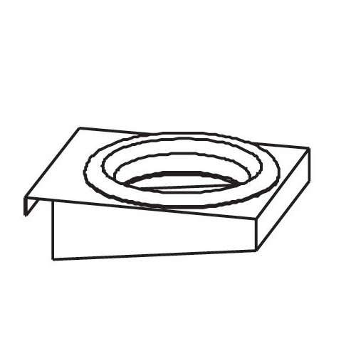 Trou-vide déchets coulissant, avec collerette, crochetable sur bord de 50 mm