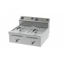 Friteuse électrique, 15 L + 15 L, triphasée, 9 + 9 Kw, série 750, à poser