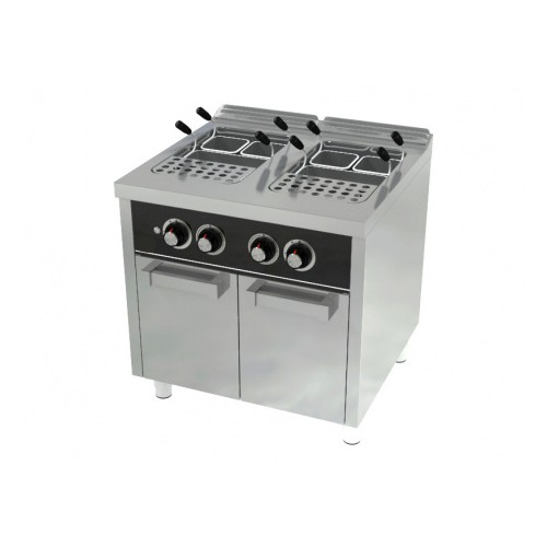 Cuiseur à pâtes à gaz, 25 L + 25 L, série 750, sur placard Cuiseur à pâtes à gaz, 25 L + 25 L, série 750, sur placard