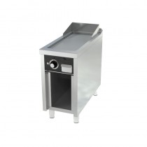 Fry-top à gaz, série 750, acier rectifié, L 400 mm, sur placard