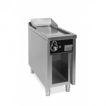 Fry-top à gaz, série 900, acier rectifié, L 400 mm, sur placard