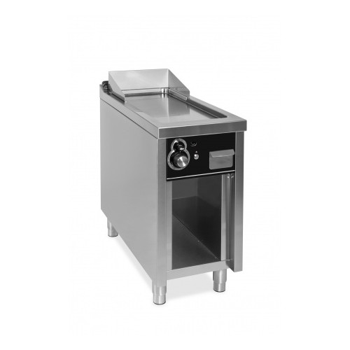 Fry-top à gaz, série 900, revêtement chromé, L 400 mm, sur placard Fry-top à gaz, série 900, revêtement chromé, L 400 mm, sur placard