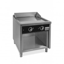 Fry-top électrique, série 900, acier rectifié, L 400 mm, sur placard